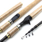 High Quality 1.8m 2.1m 2.4m 2.7m  Spinning Rod carbon telescopic fishing rod lure rod wooden handle pole Fishing Tackle