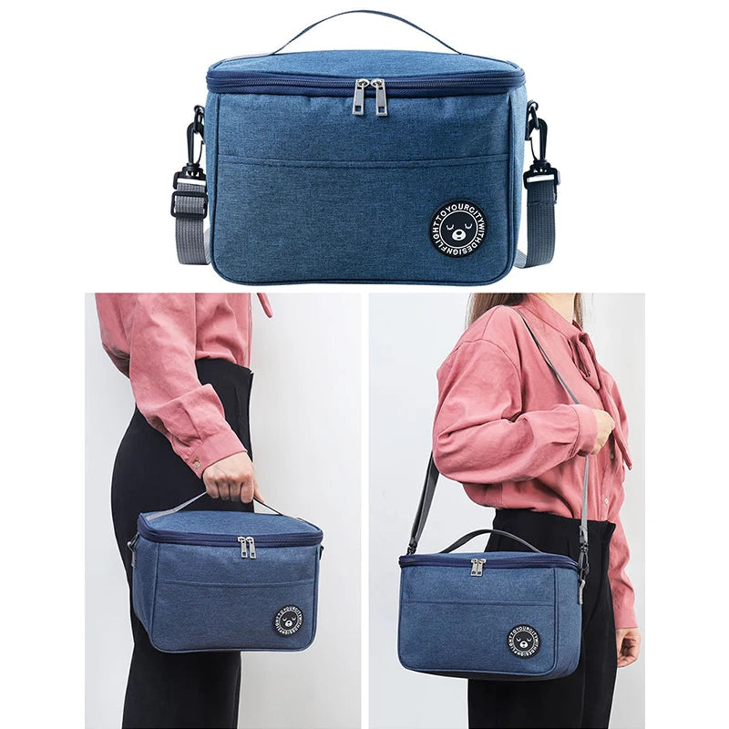 Portable Cooler Bag for Food Thermal Drink Carrier Lunch Box Folding Insulation Picnic Ice Pack Insulated Delivery S/m/l