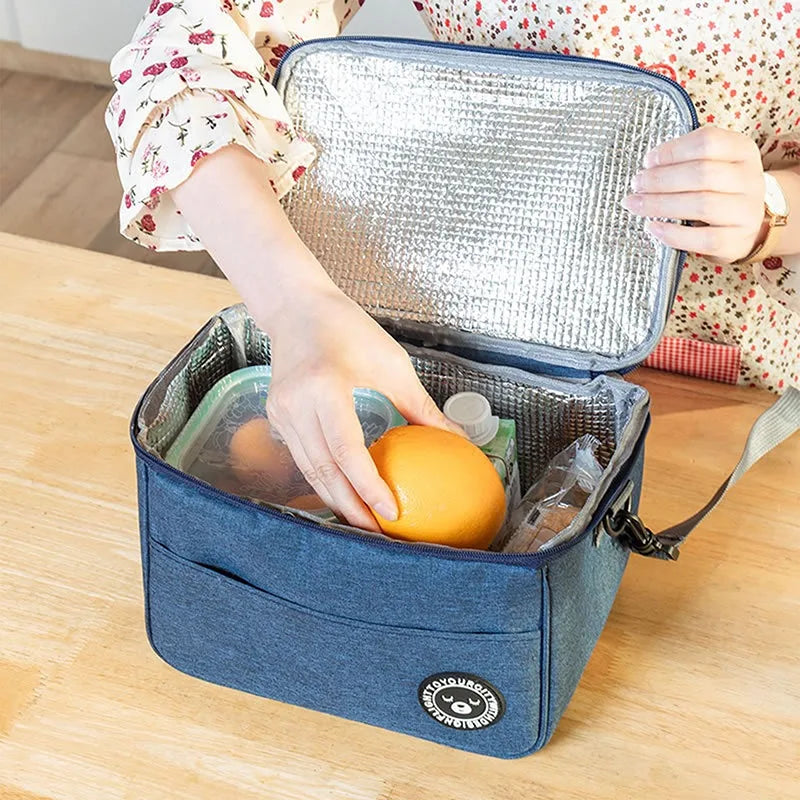 Portable Cooler Bag for Food Thermal Drink Carrier Lunch Box Folding Insulation Picnic Ice Pack Insulated Delivery S/m/l