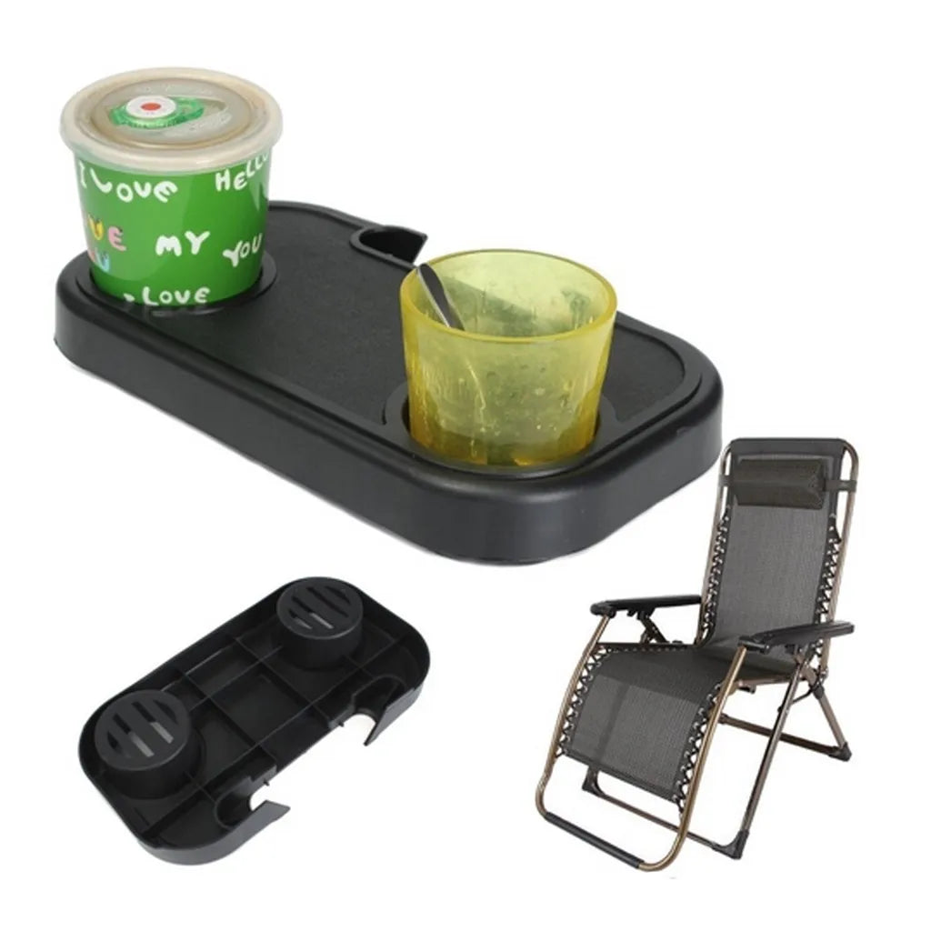 Portable Folding Camping Picnic Outdoor Beach Garden Chair Side Tray For Drink Tray Table Cup Holder Clip Silicone Coaster