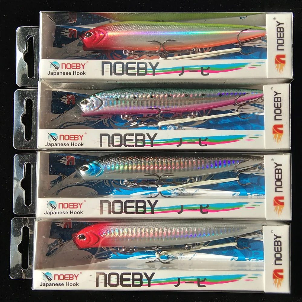 Noeby 4pcs 135mm 41g Sinking Minnow Fishing Lures Wobbler Jerkbait Long Casting Artificial Hard Bait for Sea Bass Fishing Lure