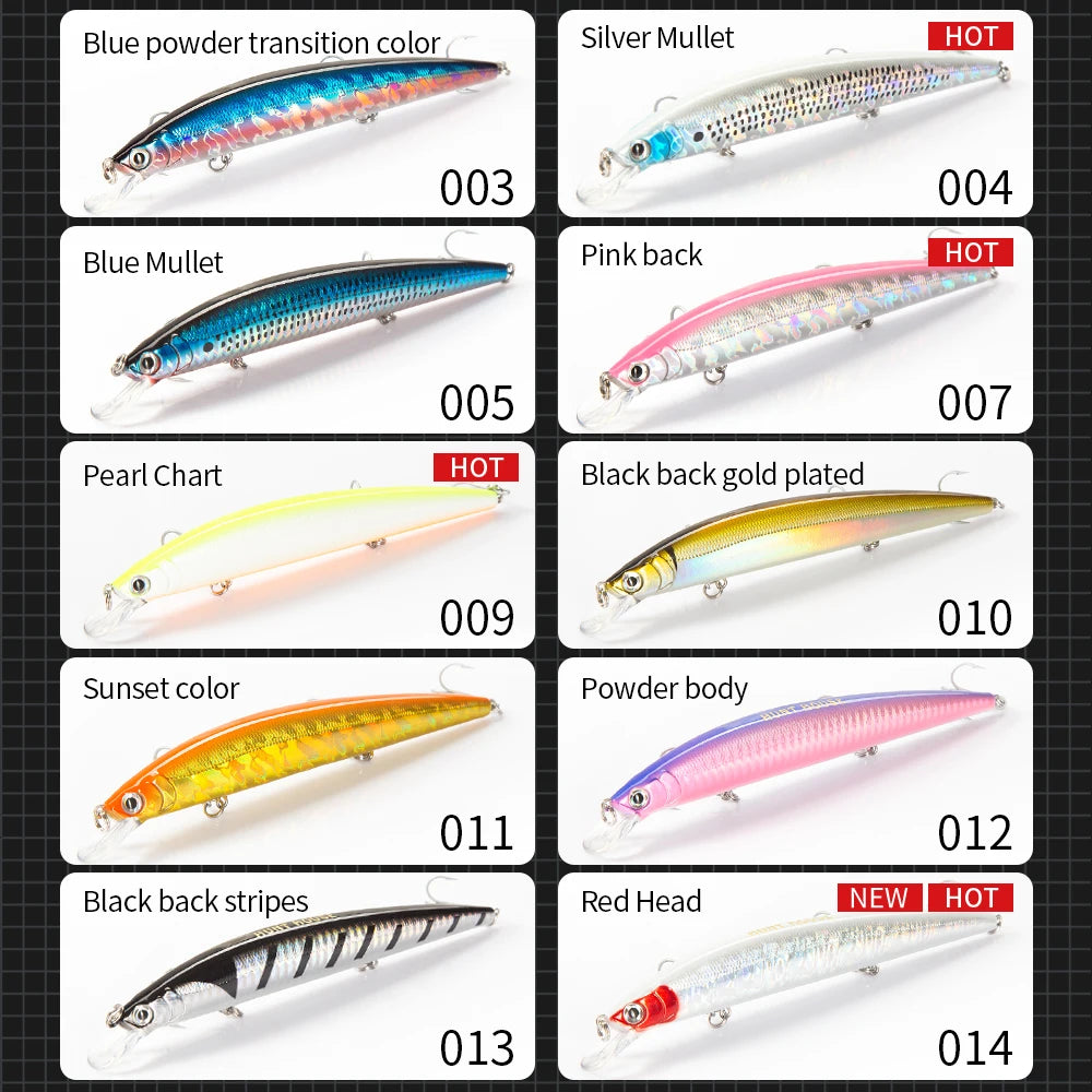 Hunthouse tide slim minnow floating 148mm 22.8g isca sea bass fishing lure wobblers hard bait leurre brochet ocean beach fish