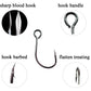 10pcs Fishing Hooks Set High Carbon Steel Inline Single Hook Jig Barbed Fishhook Fishing Tackle Accessories assist hooks for jig