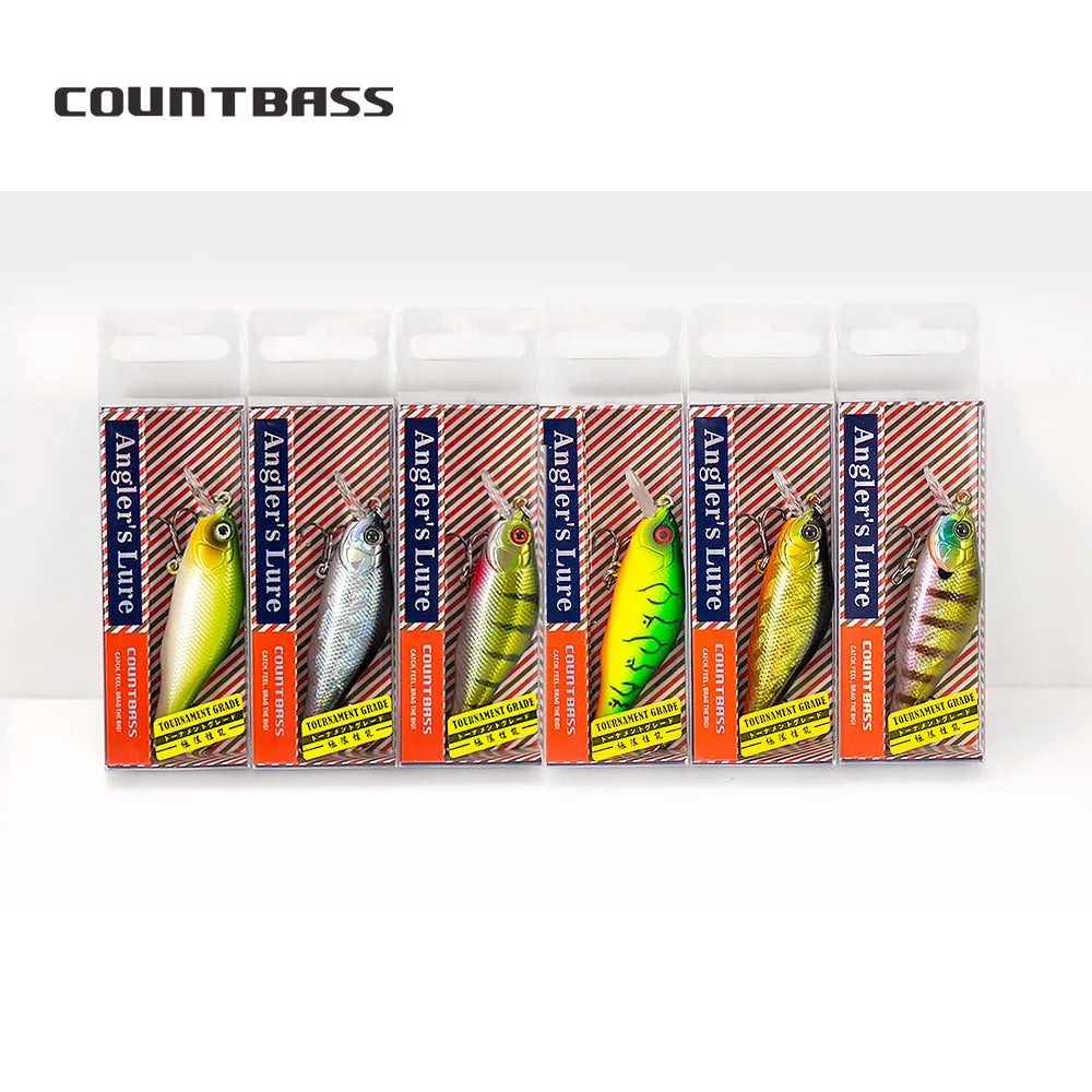 70mm 8.5g Countbass Magnet Assist Weight Minnow Hard Bait, Angler's Lure Crank Shad Wobbler for Fishing