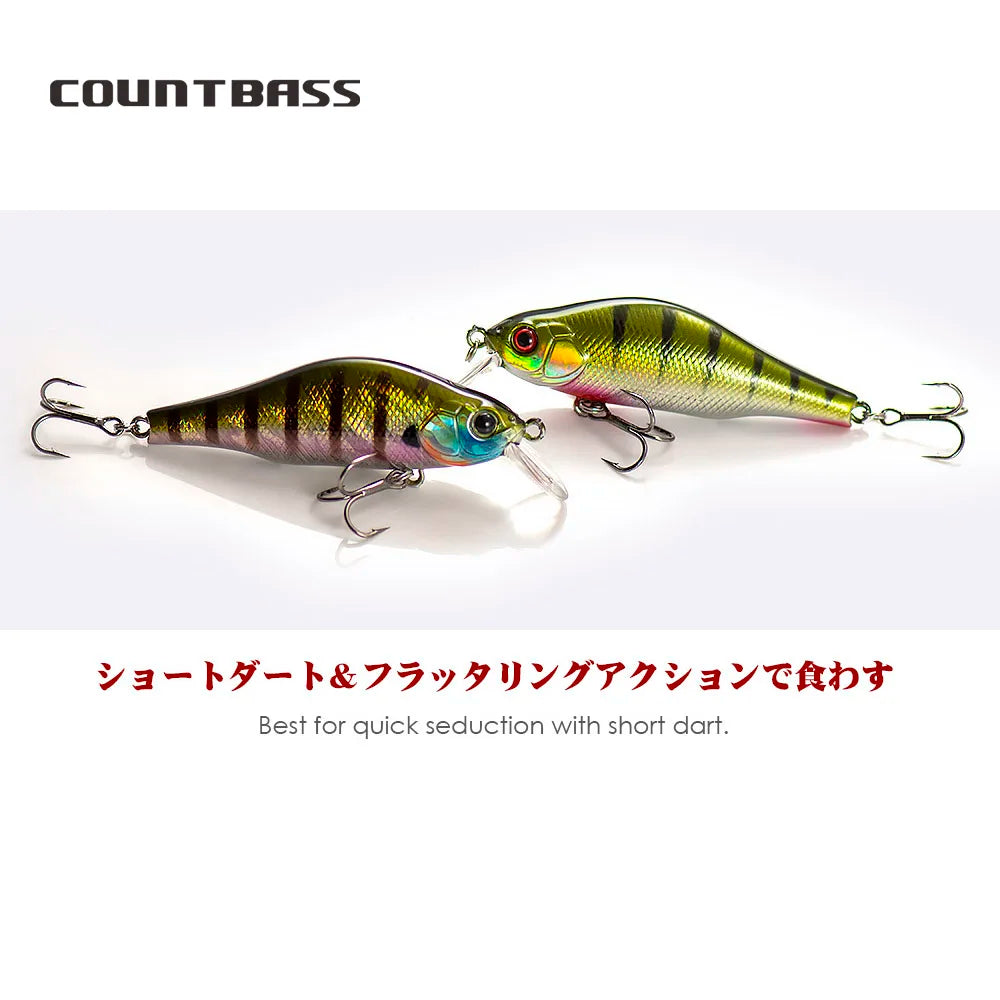 70mm 8.5g Countbass Magnet Assist Weight Minnow Hard Bait, Angler's Lure Crank Shad Wobbler for Fishing