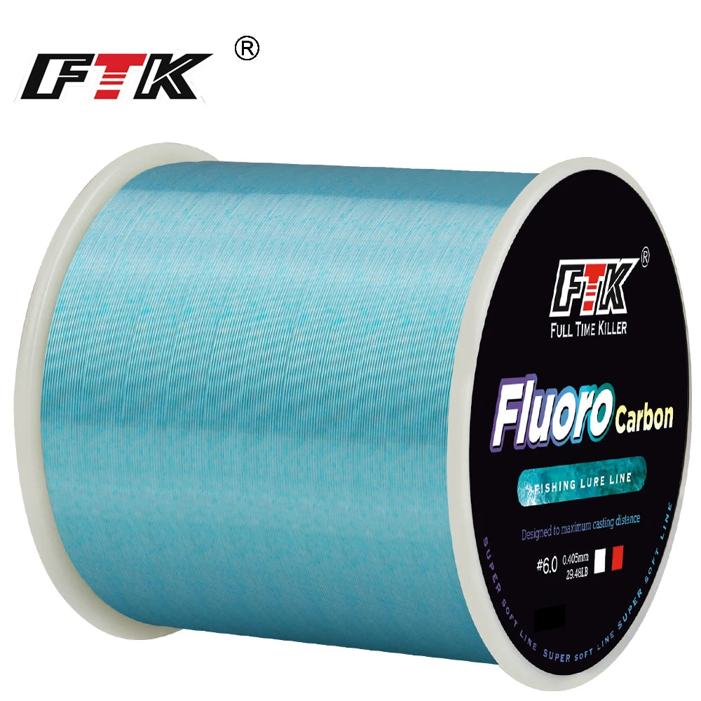 FTK 300M Invisible Fishing Line 0.20mm-0.50mm 4.13LB-34.32LB Speckle Fluorocarbon Coating Fishing Line Super Strong Spotted Line
