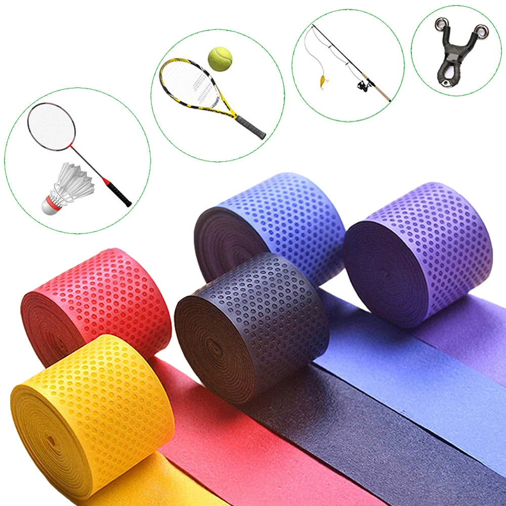DNDYUJU 1pcs Anti-slip Sport Fishing Rods Over Grip Sweat Band Griffband Tennis Overgrips Tape Badminton Racket Grips Sweatband