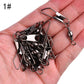 50Pcs/ Box Brass Barrel Fishing Swivel Solid Rings Fishing Pin Line Connector Fishhook with Interlock Snap Swivels Tackle Tool