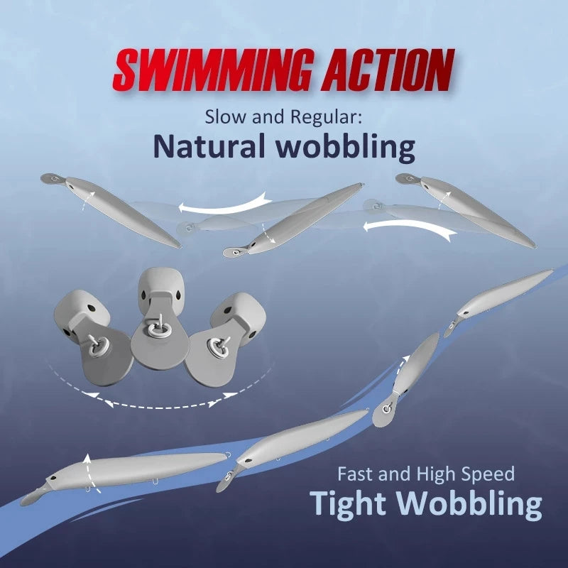 Noeby 4pcs 135mm 41g Sinking Minnow Fishing Lures Wobbler Jerkbait Long Casting Artificial Hard Bait for Sea Bass Fishing Lure