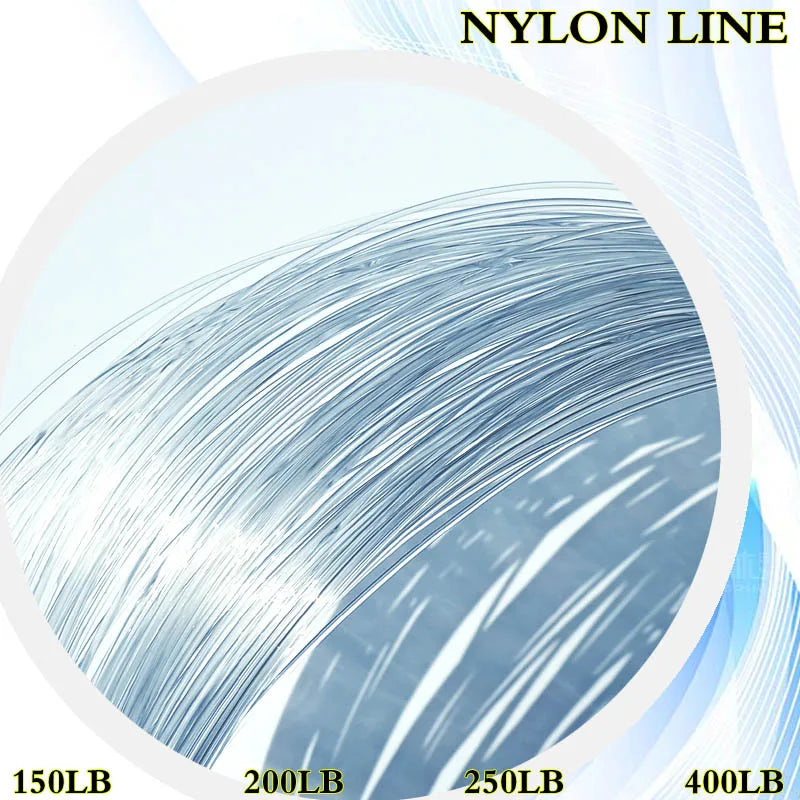 100m Heavy nylon leader line 150LB/200LB/250LB/300LB/400LB sea line super strong line