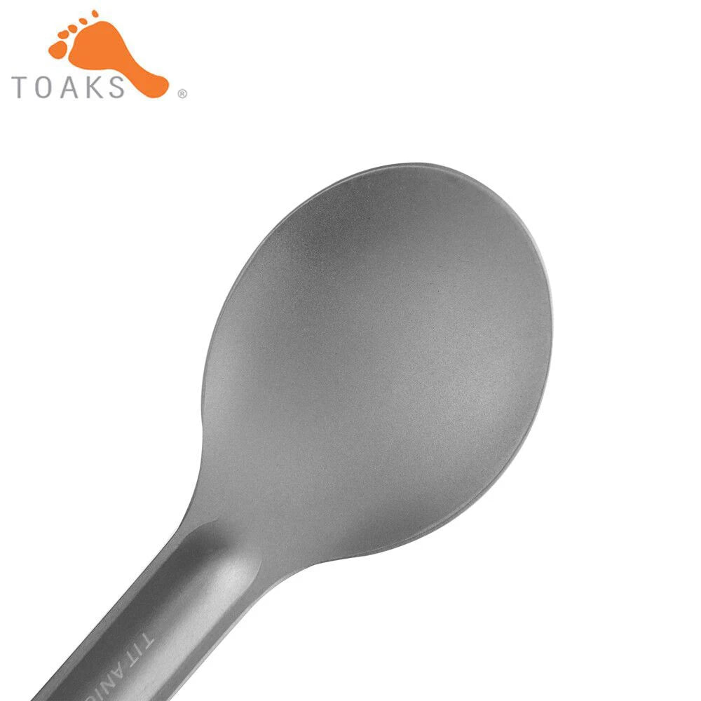 TOAKS Outdoor Camping Picnic Spoon Ultralight Titanium Spoon Outdoor Tableware 165mm 0.4oz