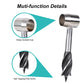 Auger Wrench Drill for Outdoor Survival, Hand Drill Gear with Leather Bag for Wild Life, Woodworking, Camping, Jungle Bushcraft