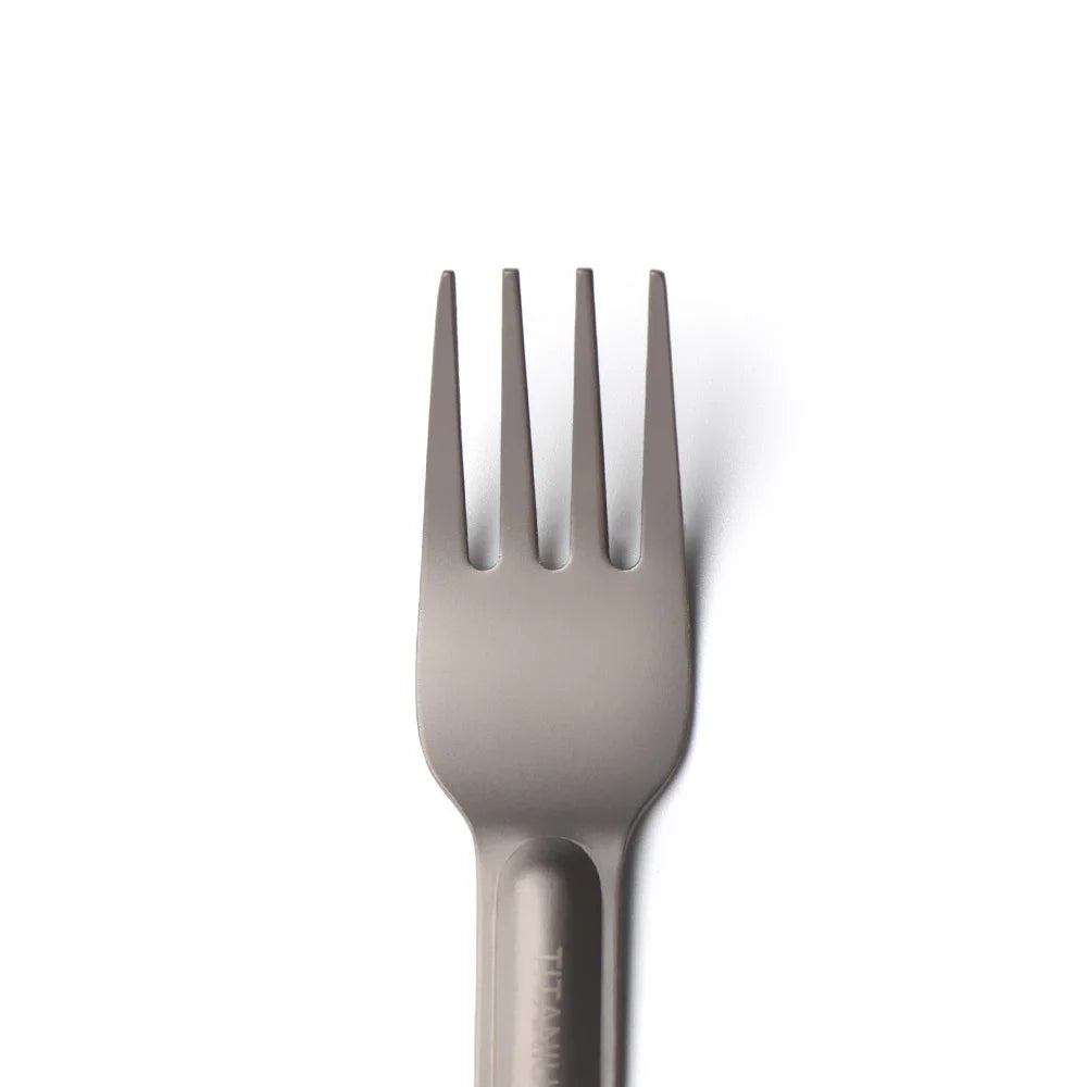 Portable Titanium Cookware Ultralight Titanium Long Handle Spoon Cutlery Fork Spoon Outdoor Picnic Accessories EDC Camping Tool