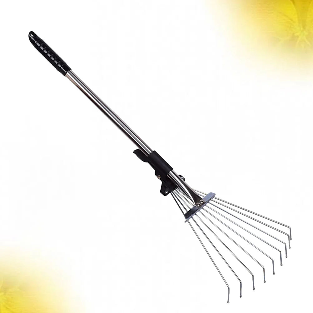 Leaf Pickup Rake Claws Rakes for Lawns Heavy Yard Tool Garden Handle Metal Mini Shrub