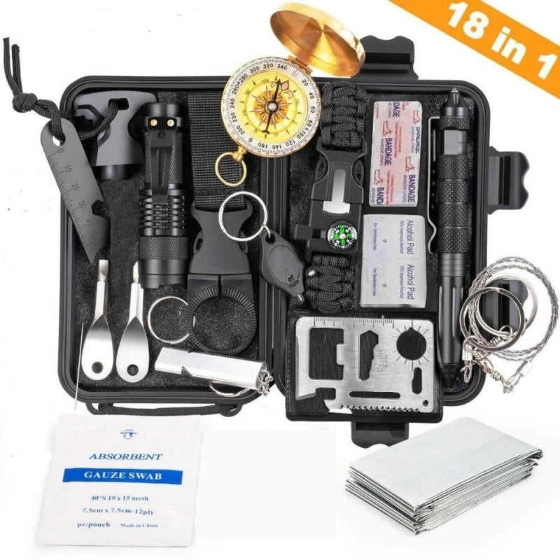 18 In 1 Pocket Credit Card Portable Multi Tools Outdoor Survival Camping Equipment Portable Hiking Cards EDC Tool Survival Gear
