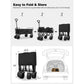 Garden Cart, with Outdoor All-Terrain Folding Wagon, Collapsible Wagon with Adjustable Handle for Camping, Garden Cart