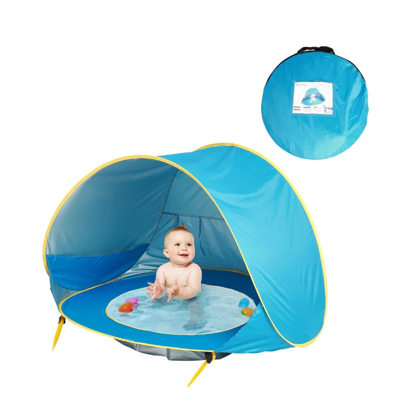 Waterproof Foldable Baby Beach Tent UV-protecting Sunshelter with Pool Kid Outdoor Pop Up sun Awning Camping Sunshade Tent