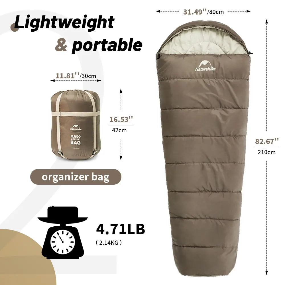 Naturehike Winter Sleeping Bag High Quality Fluffy Down Sleeping Bag Outdoor Ultralight Camping  Sleeping Bag Portable Durable
