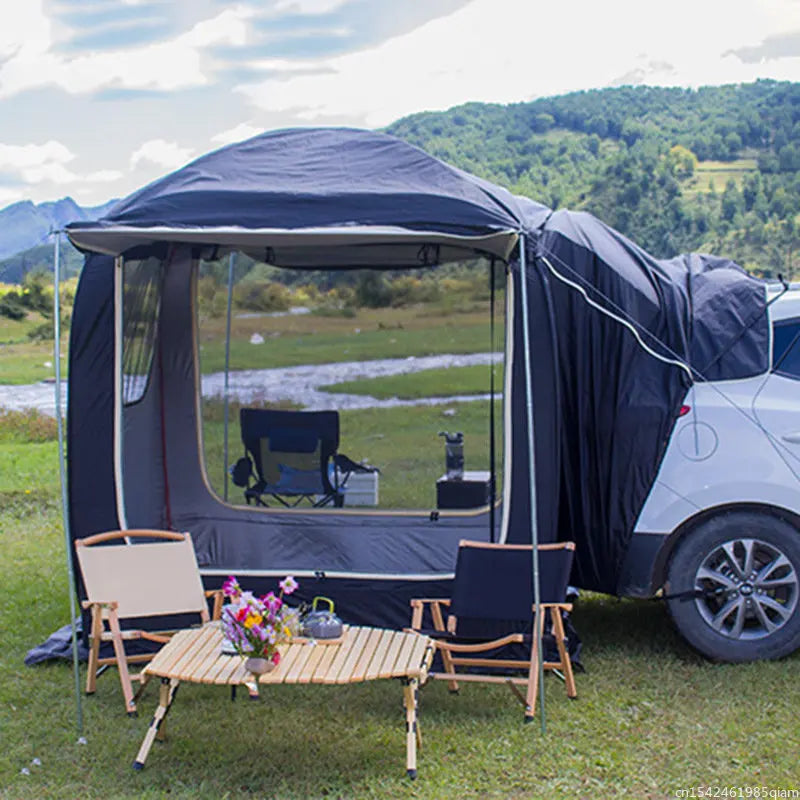 Outdoor Tent Car Rooftop Truck Rear Tent Camping Hiking Picnic Universal SUV Shade Awning Self-driving Travel Portable Equipment