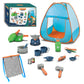 Kids Camping Tent Set Toys 46pcs WithTelescope, Walkie Talkie For Toddler Boys Girls Outdoor Toys / Toy Tent