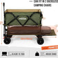 Overmont 400L Foldable Double Decker Wagon - Large Capacity Collapsible Wagon Cart- 52" Extra Long Extender - All-Terrain Big