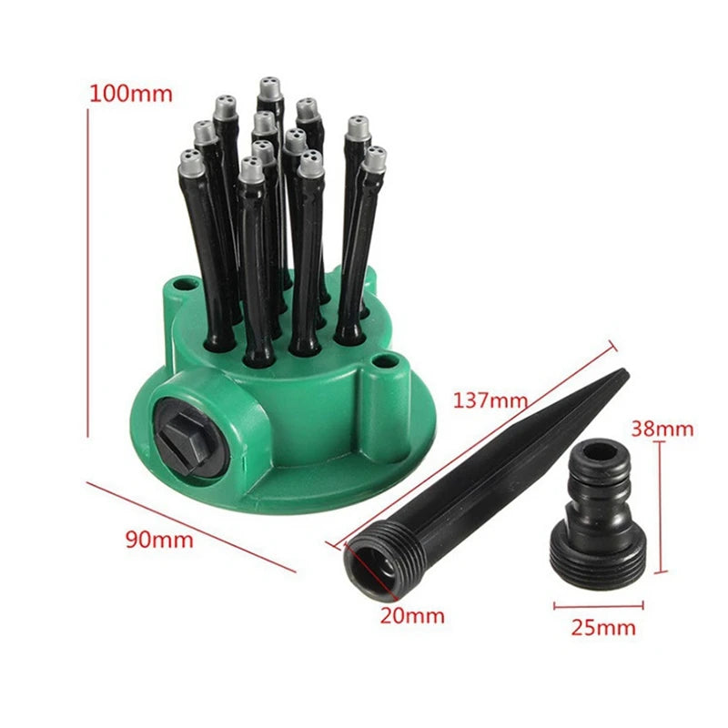 1pc Multi-Head Sprinkler 360° Aautomatic Sprinkler Yard Lawn Grass Flower Vegetable Watering Irrigation Nozzle Garden Tools