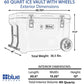 60 Quart, Roto-Molded Ice Cooler | Large Ice Chest Holds Ice up to 10 Days |