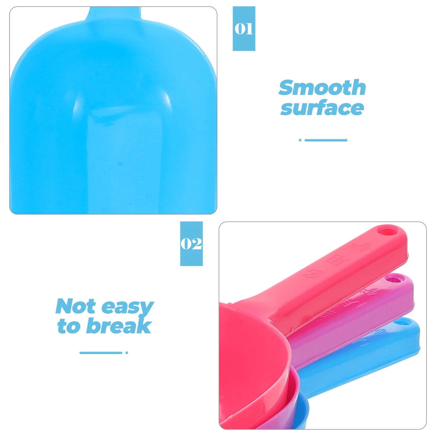 3 Pcs Flat Head Snow Funny Toy Playing with Sand Tool Child Toys for Children Plastic Beach Scoop Kids