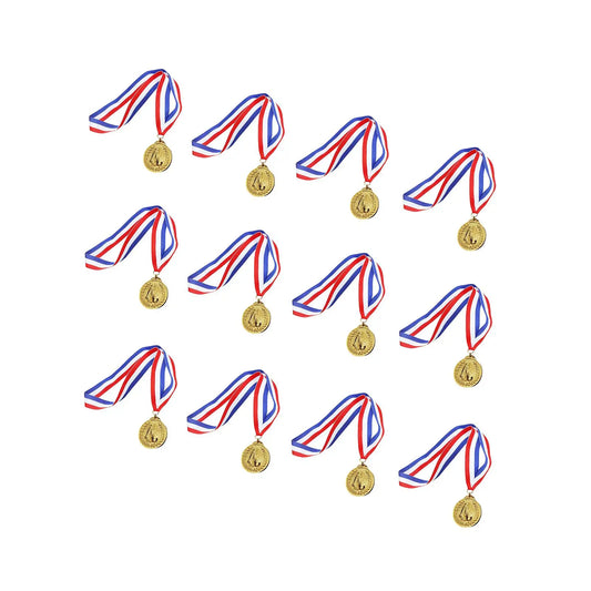 12Pcs Award Medals Trophy Medals Souvenir Medal for Kids Adults Prize Gift Trophy Medal for Sports Event Party Game Competition