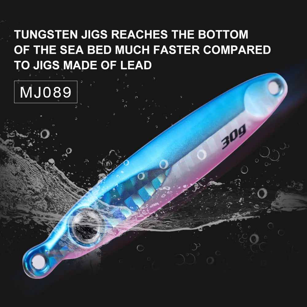 Jiggingpro 10g 15g 25g 30g 40g 60g Tungsten Jig Sea Fishing Long Casting Micro Jigs Metal Jig Jigging Lure