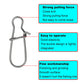 50Pcs Fishing Swivel Connector Hooks Line Clip Lock Carabiners Stainless Steel Fishing Fastener Snaps Tools