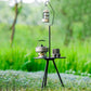 Camping Aluminum Alloy Table Outdoor Tactical Table Lightweight Folding Table With Light Holder Bar Barbecue Picnic Table