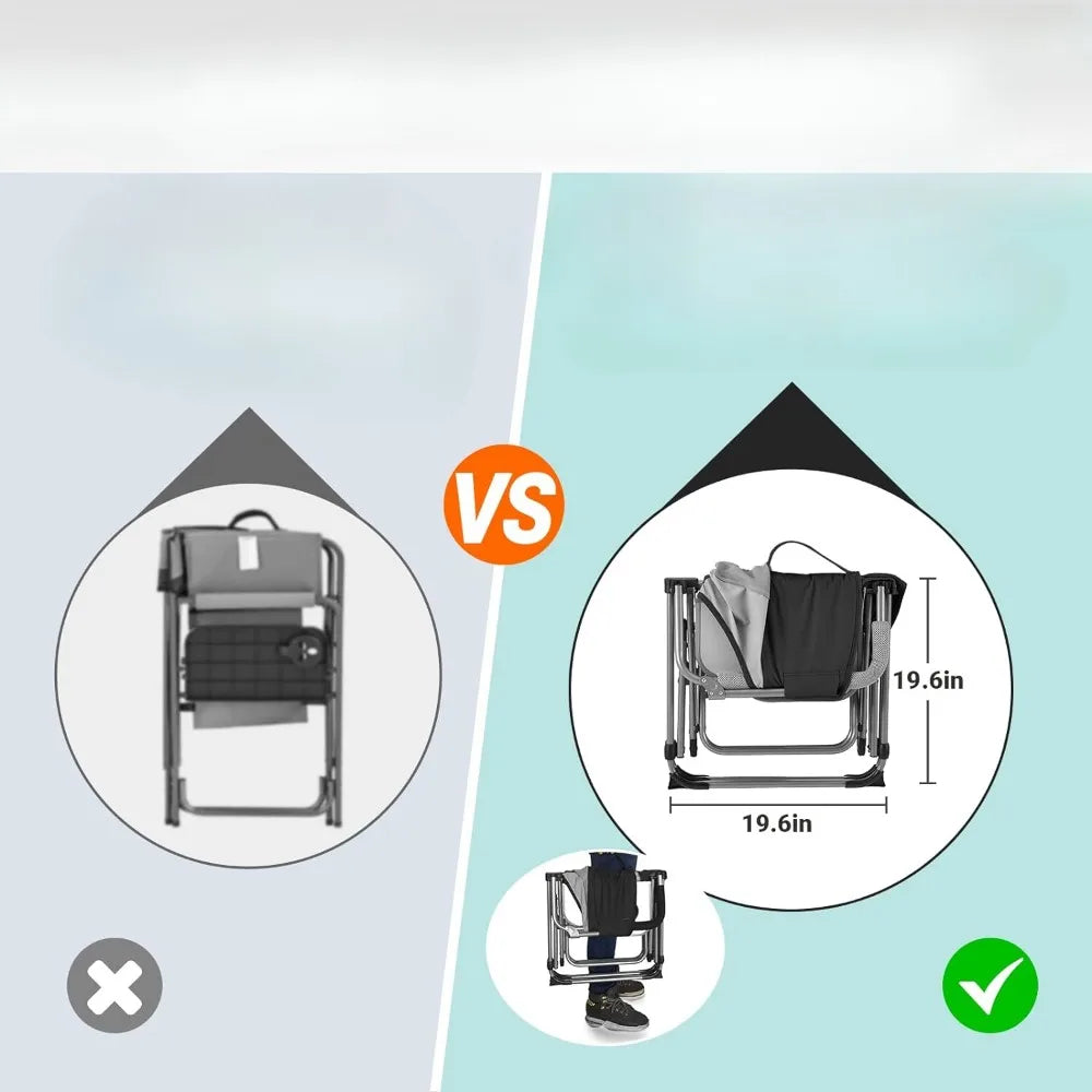 Folding Chair Chaise Lounges Heavy Duty Director's Seat for Adults Outside Outdoor Furniture Beach Chairs Camping Foldable