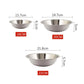 3x Stainless Steel Mixing Bowls Metal Bowls for Backpacking Picnic Cooking
