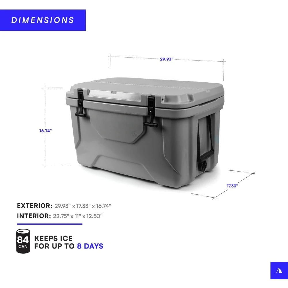 Ice Chest Cooler With Microban Protection and Deep Freeze Insulation Camping Fridge Portable Coolers Box Camp