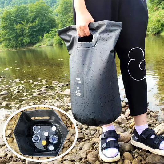 Outdoor Camping Folding Bucket Convenient Camping Picnic Fishing Bucket Fishing Box Car Wash Bucket