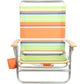 4 Position Folding Backpack Straps Lightweight Low Beach Chairs for Adults Supports 225 Lbs Foldable Chair Green Camping Table