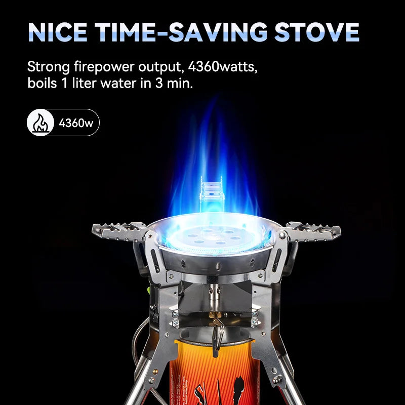 BRS-69 Ground Use High power 4360W Outdoor Camping Gas Stove Adjustable Height Team Party Family Picnic Camp  Strong fire Burner