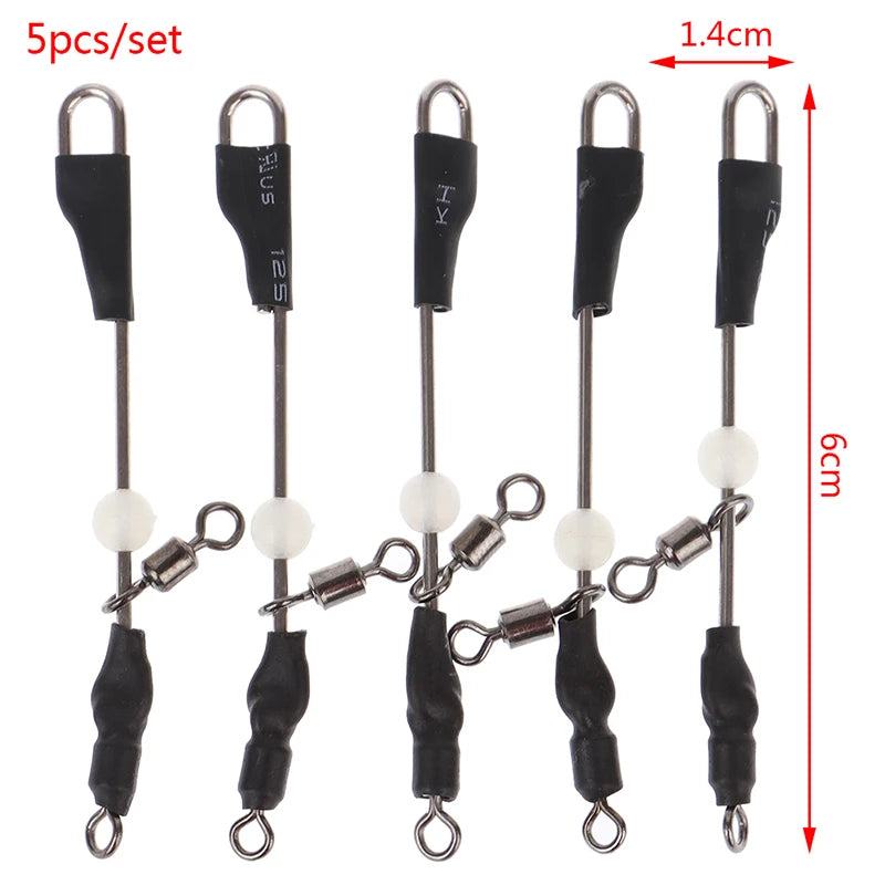 5Pcs Copper Alloy Fishing Connector Fast Hook Urfe Para Temporales Enganches Rapidos Para la Pesca Kolay Atma Aparati