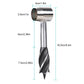 Auger Wrench Drill for Outdoor Survival, Hand Drill Gear with Leather Bag for Wild Life, Woodworking, Camping, Jungle Bushcraft