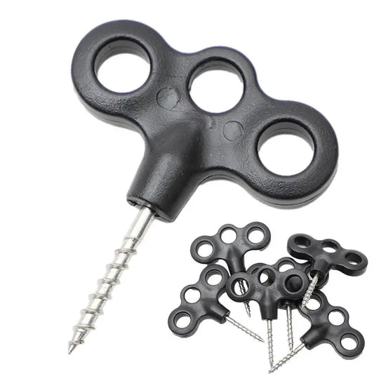 Tent Peg Ground Threaded Screw Canopy Deck Anchor Outdoor Gear Wind Rope Anchor Awning Stake For Beach Camping Patio Hiking Lawn