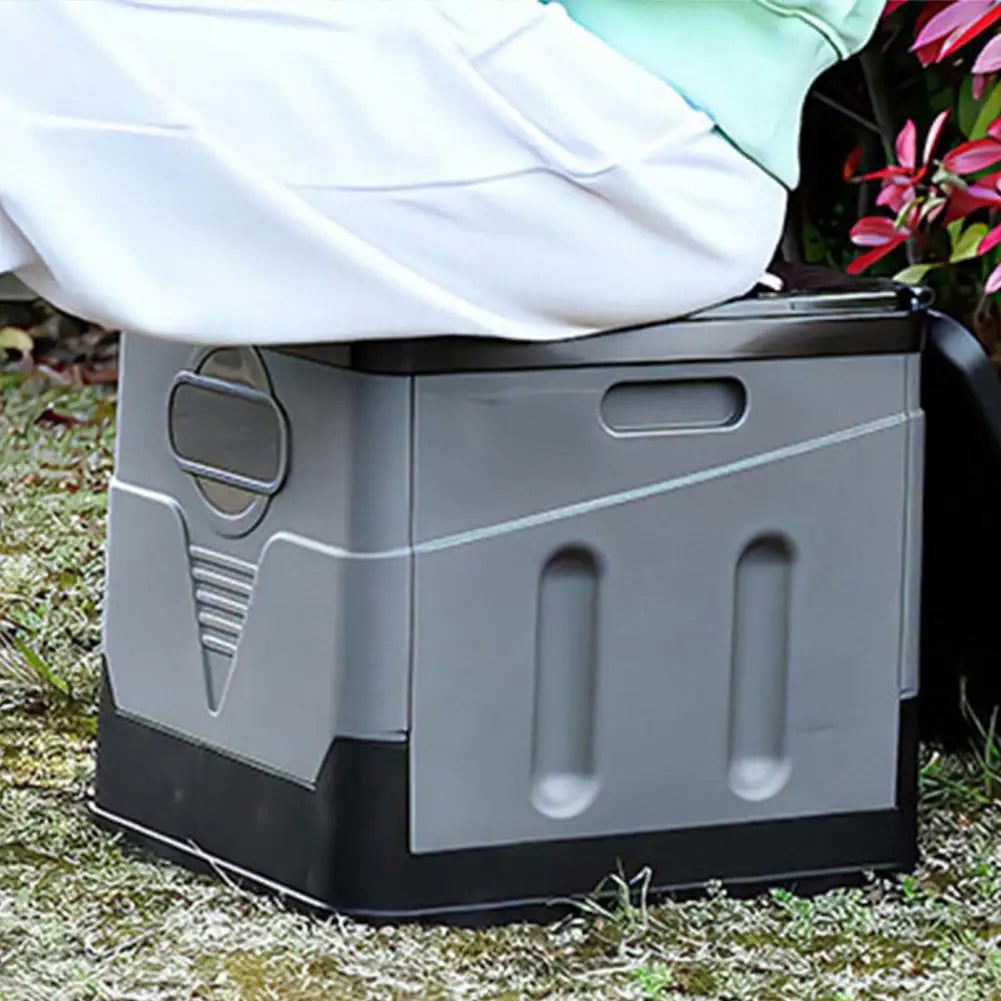 Portable Folding Toilet for Outdoor Camping Potty for Adults Kids Cover Design Seat Toilet Reusable Toilet for Picnic Car Travel