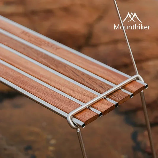 Outdoor Camping Rack Beautiful Practical 304 Stainless Steel Sabilli Wood Folding Detachable Family Picnic Rack Small A Table
