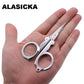 ALASICKA Stainless Steel Multipurpose Portable Fishing Folding Scissors Mini Folding Scissors Cut Fishing Line Travel Scissors