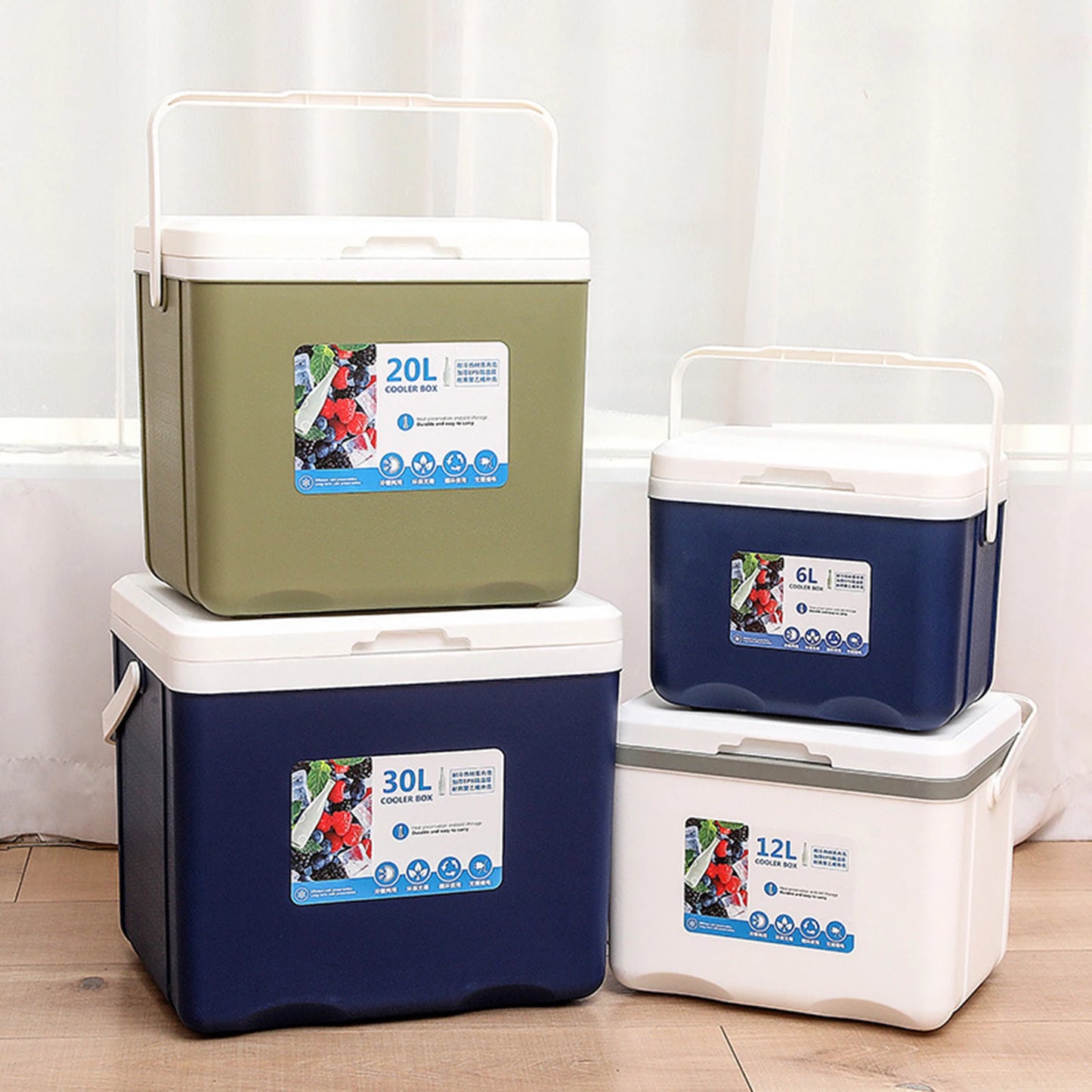 Cooler Box for Frozen/Hot Food Ice Chest Small Hard for Beach Party Barbecue