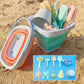 Beach  Sand Play Water Set Folding Bucket Summer Toys for Children Kids Outdoor Game Accessories Color Random