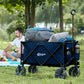 Portal Collapsible Folding Utility Wagon with All Terrain Wheels Outdoor Portable Wagon for Camping Garden Shopping Groceries