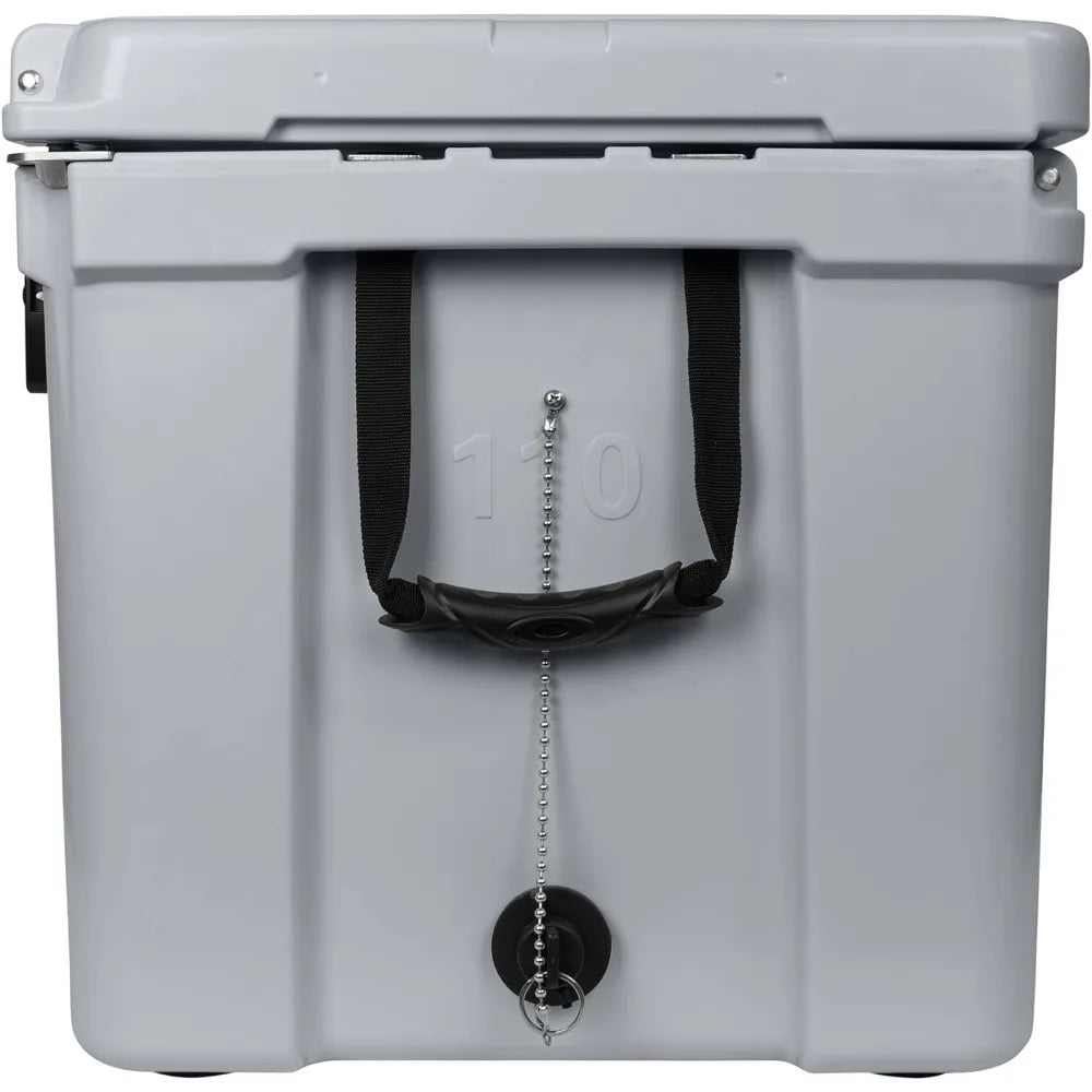 110-Quart Ice Chest, Heavy Duty, High Performance Roto-Molded Commercial Grade Insulated Cooler, White Freight free