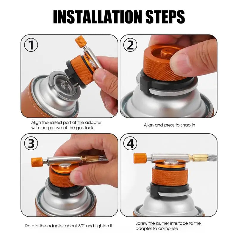 Outdoor Camping Stove Gas Tank Adapter Propane Tank Adapter American Standard Adapter Gas Burner Conversion Head Camping Gear