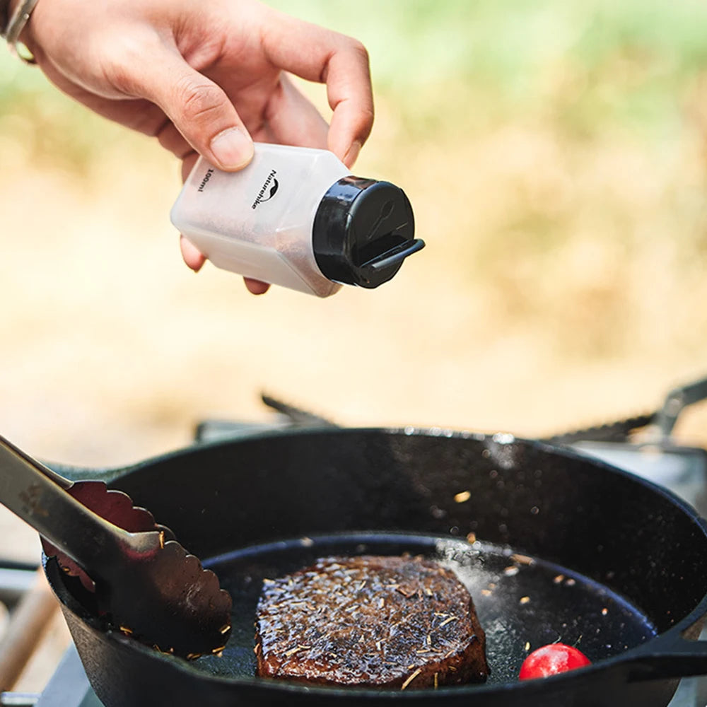 Naturehike Outdoor Camping Tableware Storage Container Seasoning Bottles Cans With a Bag For BBQ Portable Picnic CNH22CJ043